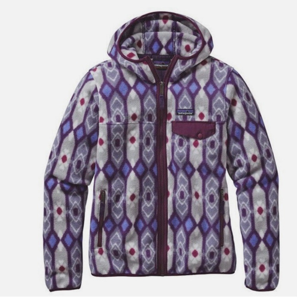 Patagonia Synchilla Woman’s Medium Hooded Zip Up Fleece Jacket